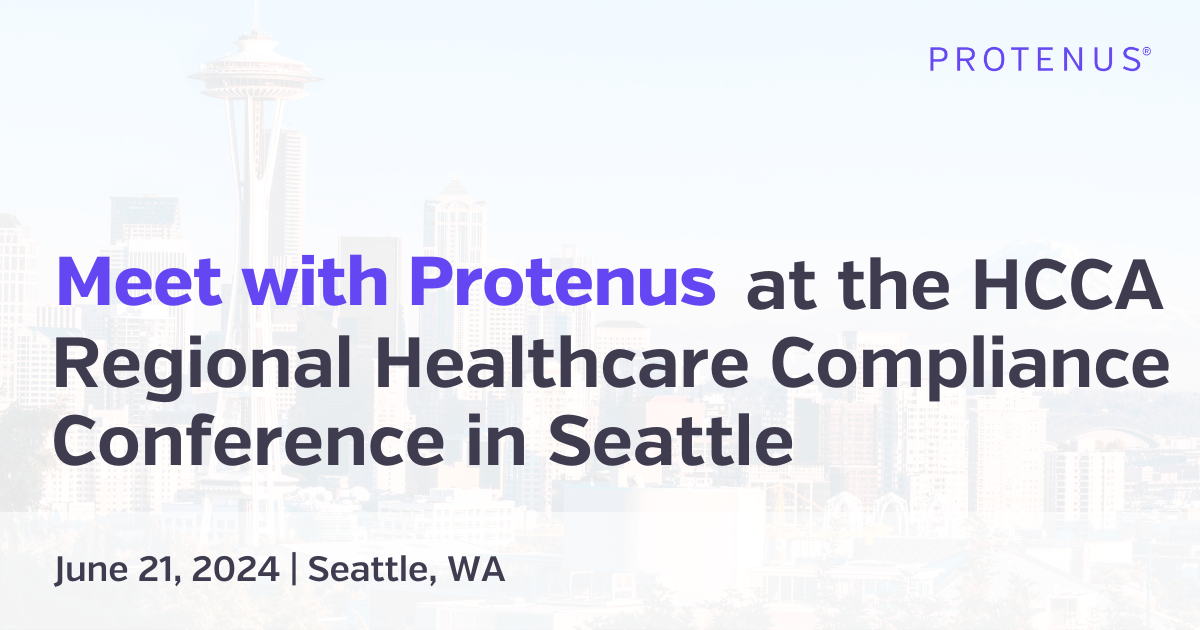 Visit Protenus at the 2024 HCCA Seattle Regional Conference